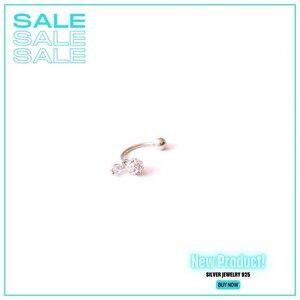 925 Silver Piercing with rhodium plating for women